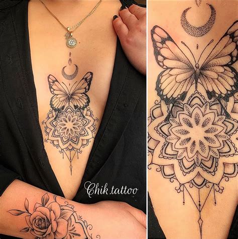 tatuajes para mujeres en el pecho y su significado|180 Tatuajes en el PECHO que te dejarán sin habla